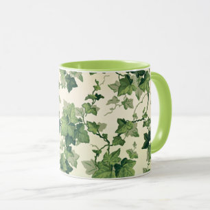 Twisting Ivy Leaves Pattern Mug