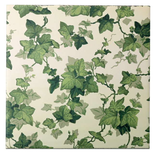 Twisting Ivy Leaves Pattern Tile (Front)
