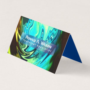 Twisting Liquid Multicolors Personalized Business Card