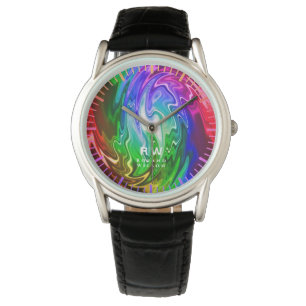 Twisting Liquid Multicolors Personalized Watch