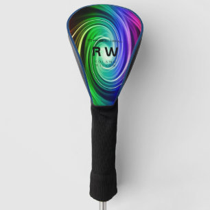 Twisting Red Multicolors Personalized Golf Head Cover