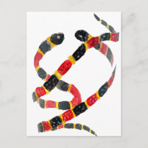 Twisting Snake Art Postcard