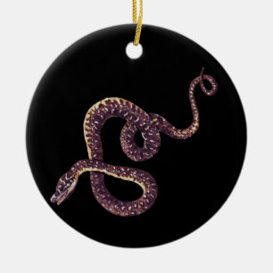 Twisting Snake Ceramic Ornament