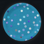 Twisty Polka Dot Spirals Blue Paper Party Plates<br><div class="desc">Paper Plates in our Twisty Polka Dot Spirals design in blue. Part of a versatile, decorative collection with blue, pink, and purple as the primary color schemes - a collection featuring coordinated patterns and designs created to work together. The focus is on clean, balanced visuals that are easy to mix...</div>