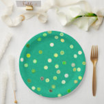 Twisty Polka Dot Spirals Green Paper Party Plates<br><div class="desc">Paper Plates in our Twisty Polka Dot Spirals design in green. Part of a versatile, decorative collection with yellow, green, orange as the primary color schemes - a collection featuring coordinated patterns and designs created to work together. The focus is on clean, balanced visuals that are easy to mix and...</div>