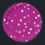 Twisty Polka Dot Spirals Pink Paper Party Plates<br><div class="desc">Paper Plates in our Twisty Polka Dot Spirals design in pink. Part of a versatile, decorative collection with blue, pink, and purple as the primary color schemes - a collection featuring coordinated patterns and designs created to work together. The focus is on clean, balanced visuals that are easy to mix...</div>