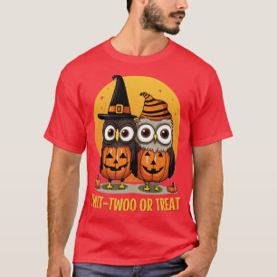 Twit Twoo Or Treat Halloween Owl TShirt 1