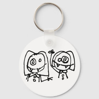 Twitarded Just Heads Keychain