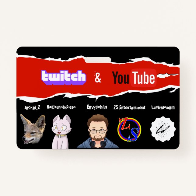 Twitch and youtube creator badge(Jackal_Z) Badge (Front)