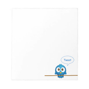 Twitter bird notepad