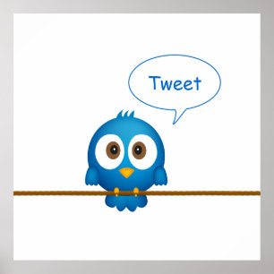 Twitter bird poster