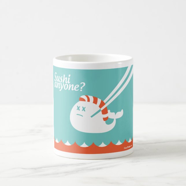 Twitter Coffee Tea Mug - Stupid Fail Whale - Sushi (Center)
