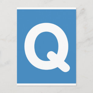 Twitter emoji letter Q Postcard