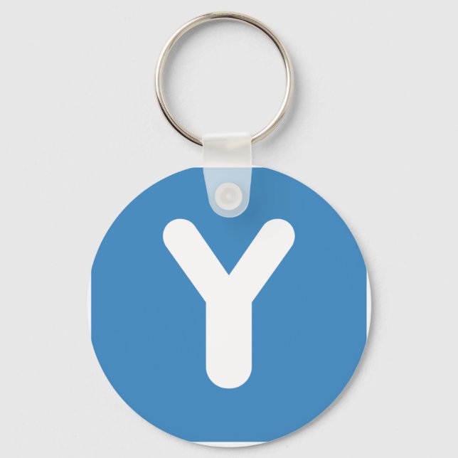 Twitter Emoji Letter Y Keychain (Front)