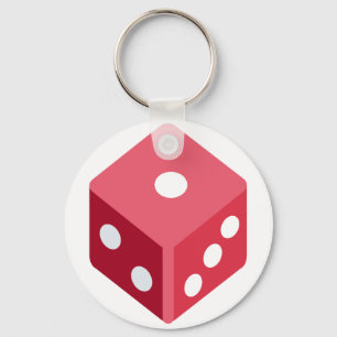 Twitter emoji - Red dice Keychain