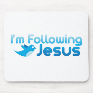 Twitter me I'm Following Jesus Christ Mouse Pad