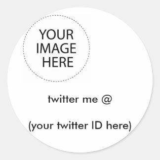twitter me @ (your twitter ID here) The MUSEUM Classic Round Sticker