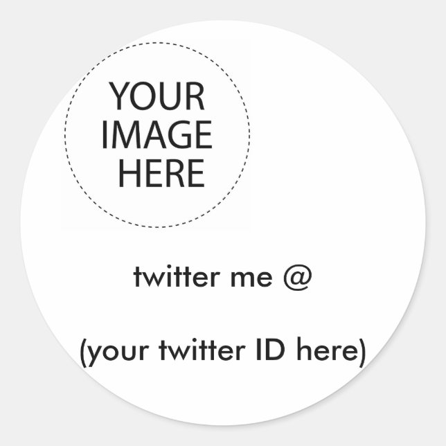 twitter me @ (your twitter ID here) The MUSEUM Classic Round Sticker (Front)
