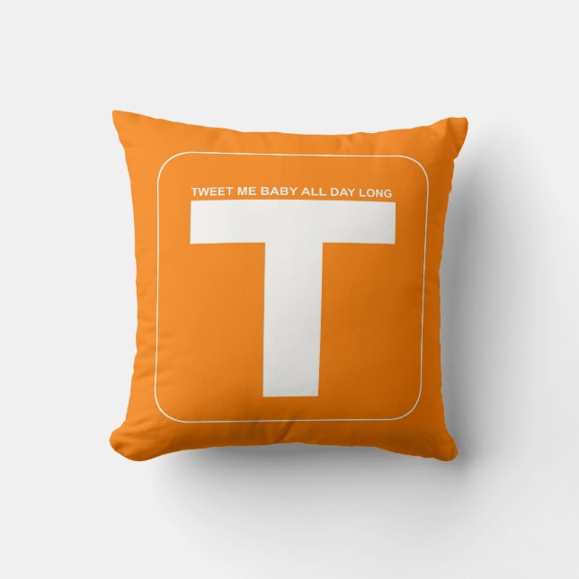 Twitter Social Media Throw Pillow (Front)