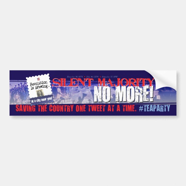 Twitter #teaparty Bumper Sticker (Front)