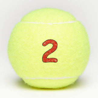 two, 2 years, second, 2 year old, date, number 2,  tennis balls