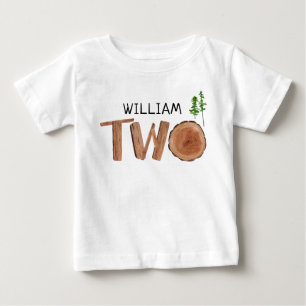 Two 2nd Birthday Custom Name Baby T-Shirt