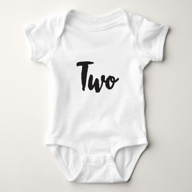 Two 2nd Birthday Second Birthday My 2 year old Baby Bodysuit (Front)