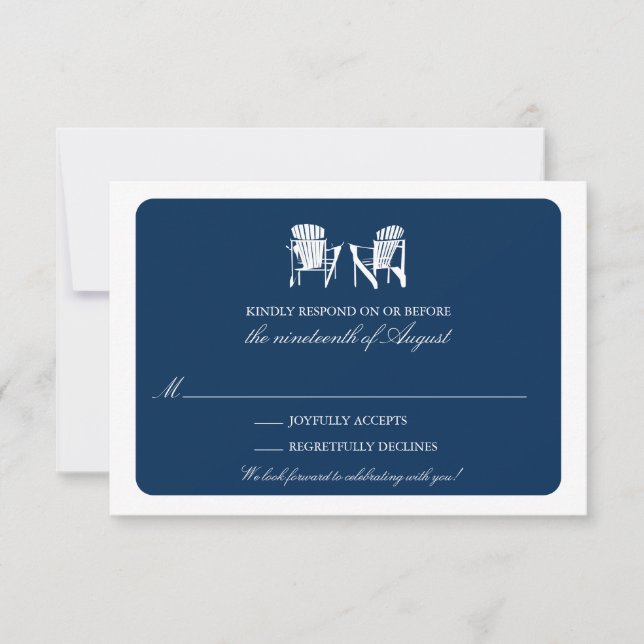 Two Adirondack Chairs RSVP Invitation (Front)