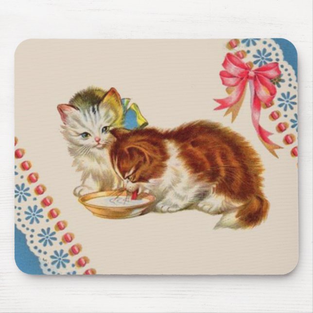 two adorable kittens mouse pad (Front)