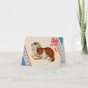 two adorable kittens print card