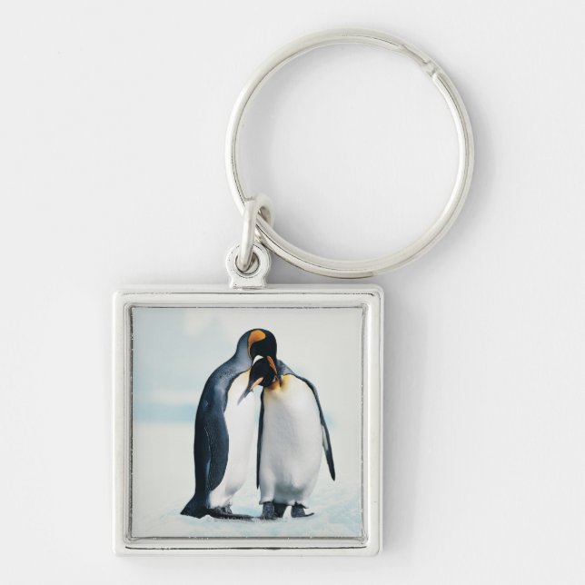 Two affectionate penguins keychain (Front)