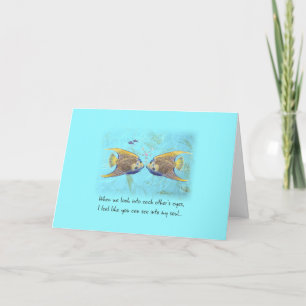 TWO Angelfish Soul Talk Greeting Card