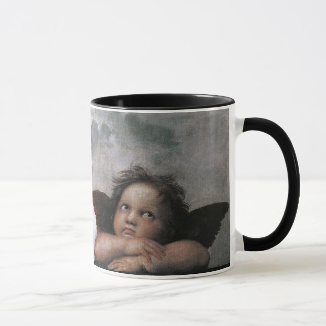 Two Angels, Raphael Vintage Fine Art Mug (Right)