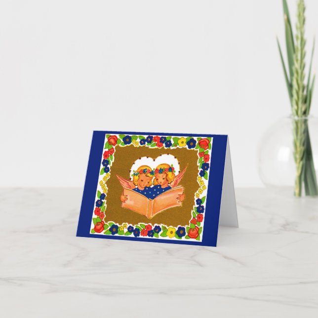 two angels singing note card (Front)