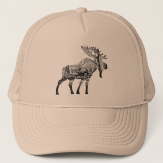 Two animal - Moose/Bear Trucker Hat