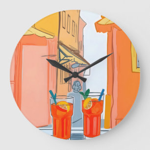 Two Aperols Please! Large Clock