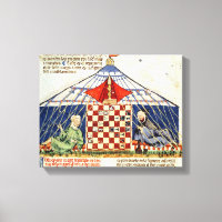 Two arabs playing chess in a tent