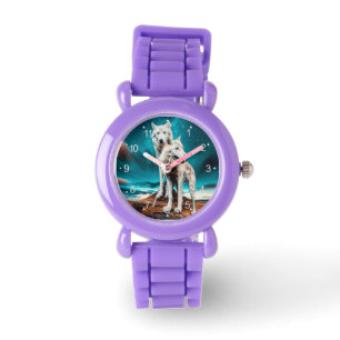 Two Arctic Wolves Watch