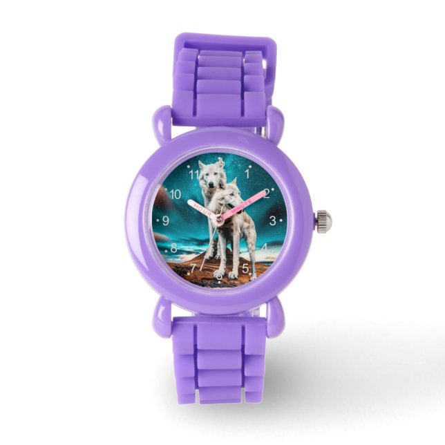 Two Arctic Wolves Watch (Front)