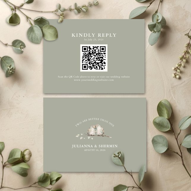 Two Are Better Than One RSVP Card (RSVP Card)
