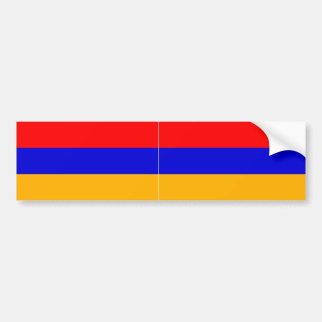 TWO Armenia National Flag Bumper Sticker (Front)
