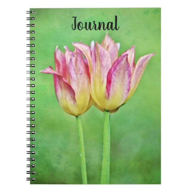 Two Artsy Tulips Journal Notebook (Front)
