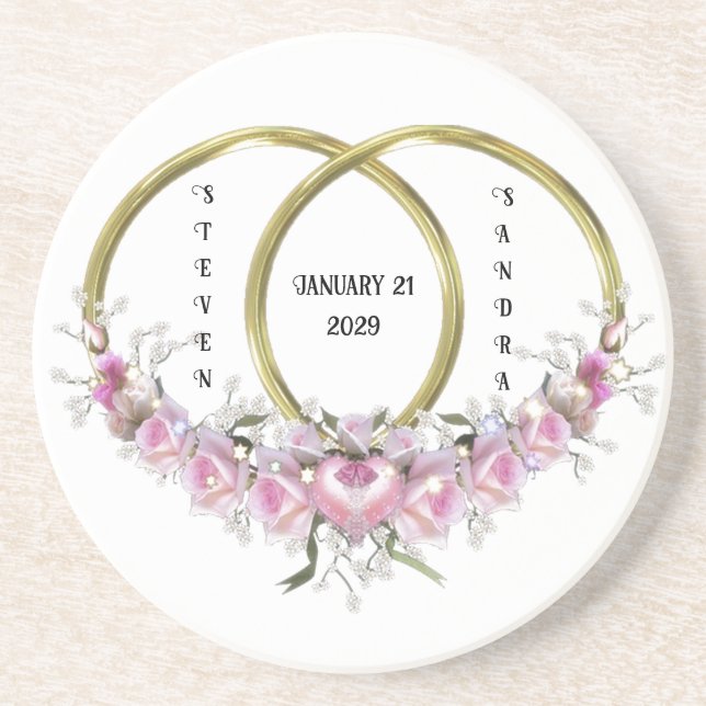 Two as One Wedding Coaster (Front)