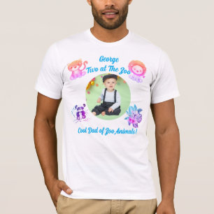 Two at the Zoo Safari Jungle Animals Birthday Dad T-Shirt