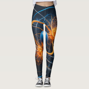 Two atoms colliding leggings
