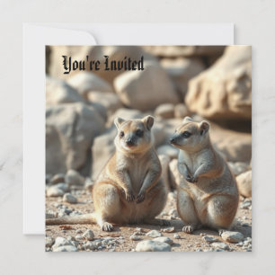 Two Aussie Rottnest IsLand Quokkas, Invitation