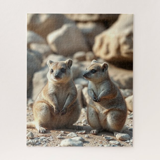 Two Aussie Rottnest IsLand Quokkas,  Jigsaw Puzzle (Vertical)