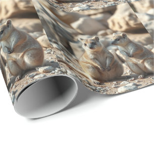 Two Aussie Rottnest IsLand Quokkas, Wrapping Paper