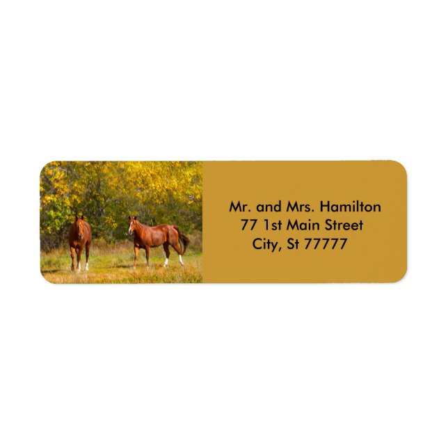 Two Autumn Chestnut Horses (Front)