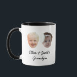 Two Baby Face Personalized Photo Gift Grandpa Xmas Mug<br><div class="desc">Two Baby Face Personalized Photo Gift Grandpa Xmas Mug</div>